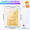 SATINIOR 60 Pcs 100 Pt Magnetic Card Holder for Trading