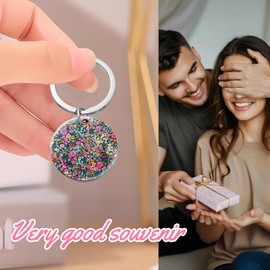 AWHSCP Cute Keychains Gifts for Friends, Funny Key Chain Christmas Gifts for Women Men Bag Purse Wallet Handbags Backpack Boho Colorful Floral