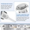 Favengo Toilet Flush Button, Dual Cistern Button, ABS Chrome-Plated Bathroom