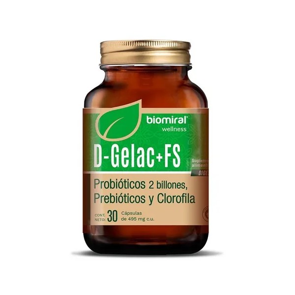 Biomiral D Gelac + Fs Prebióticos Y Clorofila 30 Caps