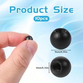 10PCS M4 Lamp Cap Nuts, Black Screw Caps Ball Lamp Decoration Furniture Lighting Screw Caps