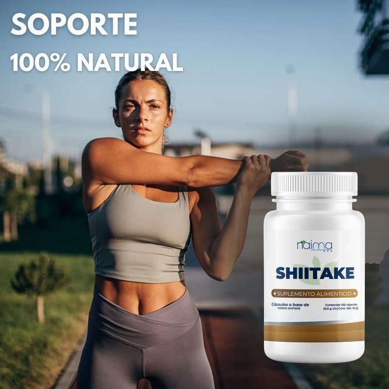 Shiitake 100 Cápsulas 500 mg - Exctracto Natural
