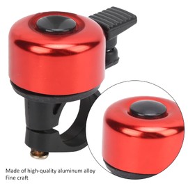 VGEBY Campana de Bicicleta, Aleación de Aluminio, Campanas de Ciclismo, Cuerno, Mini Al Aire Libre, Ruidoso, Nítido Y Claro, Cuernos de Bicicleta(8 * 6 * 5cm-Rojo) Otros Suministros De Ciclismo