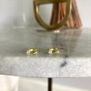 Unbranded Sterling Silver Simulated Diamond Drop Bar Miniature Gold Earrings