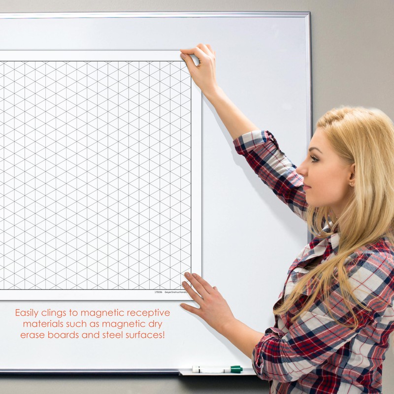 Geyer Instructional - 24" x 24" Dry Erase Magnet Isometric