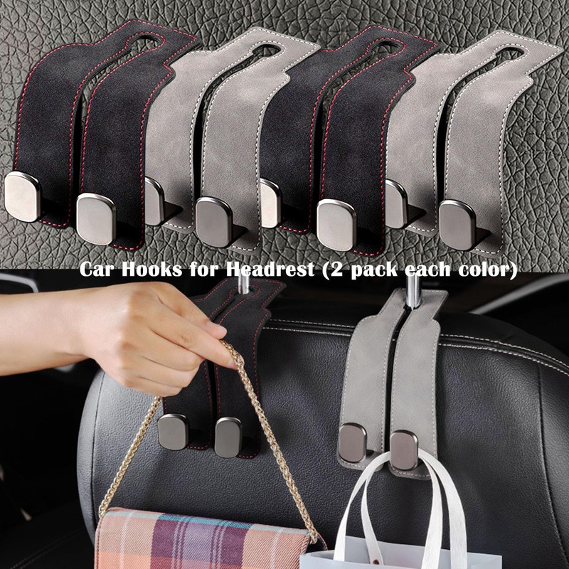 Car Hooks for Headrest 2 Pack, Car Seat Back Storage