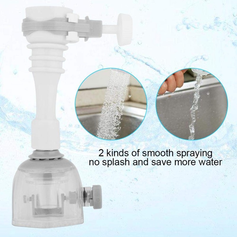 Adjustable Splash-Proof Faucet Extender, Kitchen Sink Taps Rotatable Nozzle Filter,