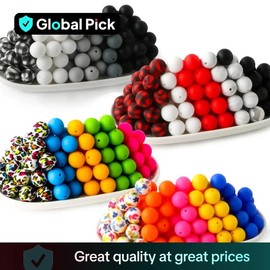 15mm Silicone Bead, 50pcs/set Round Beads, DIY Jewelry Making Supplies for Bracelet Necklace Earrings Pendant, DIY Beading Accessories, Colorful Beads:_color 15_50pcs