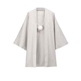 DAZCOS Men Anime Cosplay Costume US SIze Haori Kimono Jacket with Scarf, White, Small