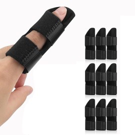 Peakloong 10 Pcs Finger Splint Adjustable Mallet Splint and Hand Brace for Thumb, Index, Middle, Ring Finger for Index, Middle, Ring Fingers Straightening Arthritis Knuckle