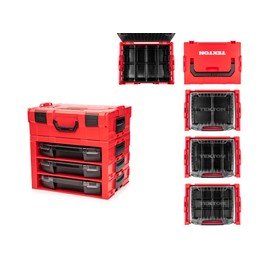 TEKTON 3-Drawer Stack with Tool Box (L-BOXX 2) and Parts Trays | OLB99200