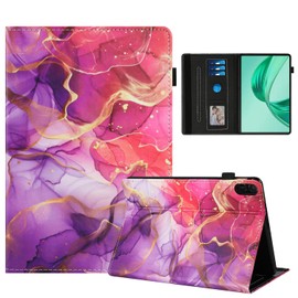 Rostsant Case for Honor Pad X8a 11 Inch PU Leather Case Magnetic Stand Honor Pad X8a 11 Wallet Tablet Protective Case for Honor Pad X8a 11 Inch Marble
