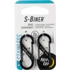 Nite Ize SB1-2PK-01 Size-1 S-Biner, Black, 2-Pack