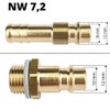 Compressed Air Distributor Triple with Couplings, Coupling Plug & Seal