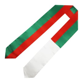 SNUWITH Bulgaria Flag Graduation Sash/Stole/Scarf 180X13CM Double Sided for Study Aboard International Students Graduation Decoration Item Gift
