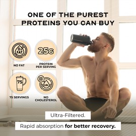 Muscle Feast Grass-Fed Whey Protein Isolate, All Natural Hormone Free Pasture Raised, Whey Isolate Protein Powder for Men and Women, Clean, Gluten-Free, Delicious Isolate Protein - Vanilla, 5lb