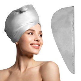 Chloven Satin Microfiber Hair Towel Wrap - Quick Dry & Frizz-Free Hair Wrap Satin Hair Plopping Towel Curly Hair,Satin Hair Towel for Wet Hair,Hair Drying Towel Wrap for Long Hair
