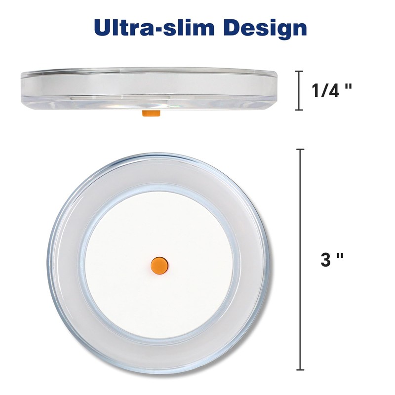 Obeaming RV Puck Light with Dimmer Switch, 3 Inch 12