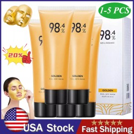 Unbranded  1-5X Gold Foil Peel-Off Mask - 98.4% Beilingmei Gold Face Mask, for wrinkles US - 1 PC