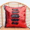 Red/Black 16'' Magic Mermaid Pillow Case Reversible Sequin Glitter Sofa