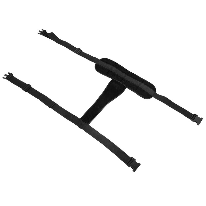 Wheelchair Safety Belt Restraint Harness Protective Adjustable Strap for PatientsBlack