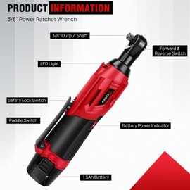 JAOSY Socket and Wrench Set, 3/8 Inch Drive Industrial Grade Socket Ratchet Wrench Set, Ratchet Socket Set, Mechanics Tools Kit for Auto Repairing and Household, Storage Case (Red)