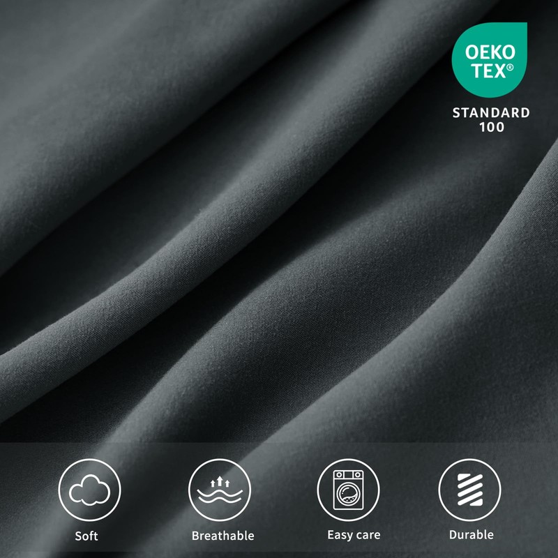 Tifschlaf Double Fitted Sheet Deep - Dark Grey Bed Sheet