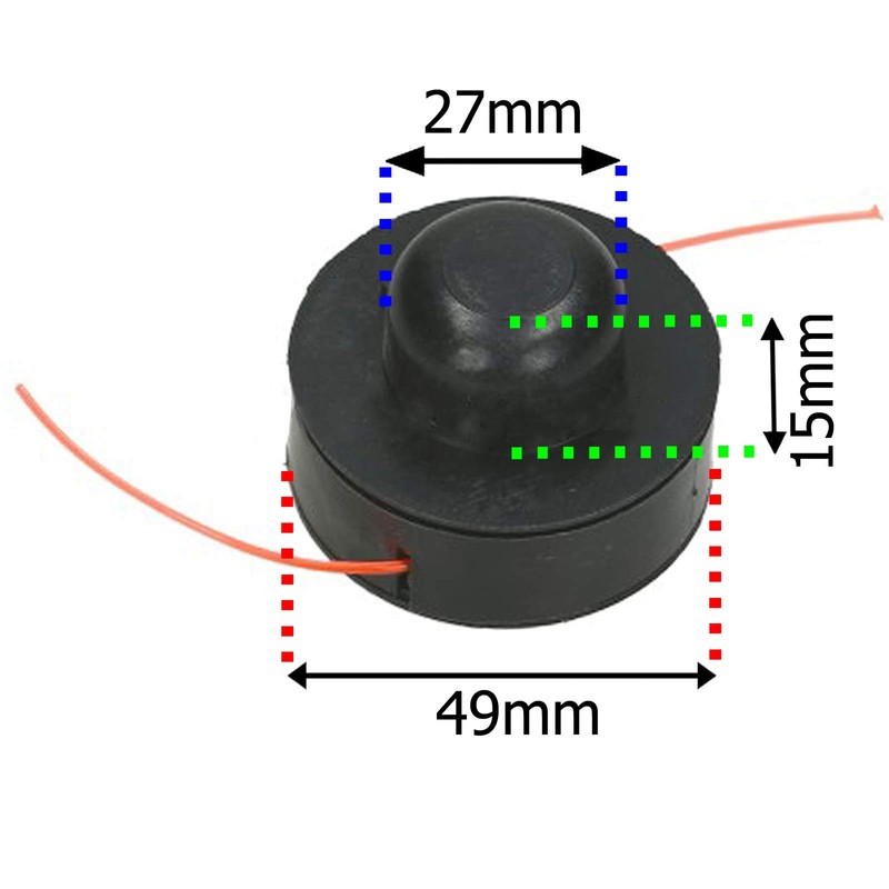 SPARES2GO Strimmer Line & Spool Cover Kit for Challenge N1F-GT-220/250-C