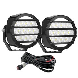 BIGLION.X 3.7 Inch 130W Off Road Lights White Round Offroad Fog Lights Super Bright 12800LM Driving Offroad Lights Bumper Fog Light Pods Waterproof 12/24V for Trucks 4x4 SUV ATV UTV Car