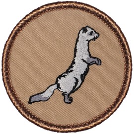 Ferret Patrol Patch - 2" Diameter Round Embroidered Patch (Sew-on)