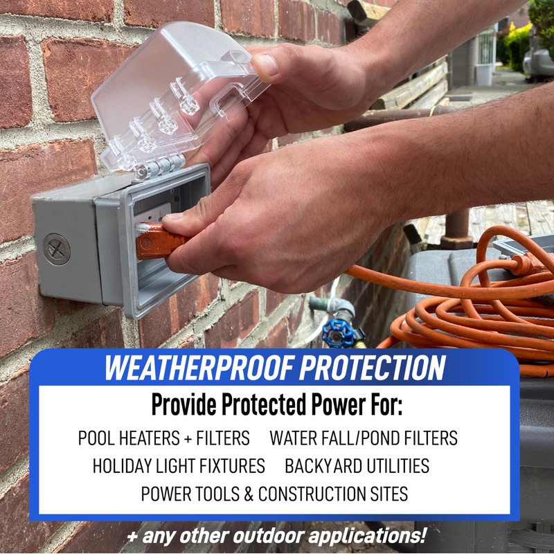 Sealproof 1-Gang Weatherproof in Use Outlet Cover | Horizontal/Vertical Outdoor