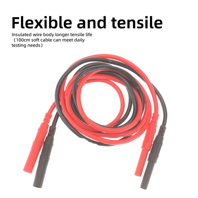 MELIFE 2PCS Meter Test Lead Extension Male to Female Connector,