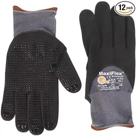 PIP 12- PIP 34-845 MaxiFlex Coated Dotted Palms Nitrile Grip PROTECTIVE WORK GLOVES - 2XLarge