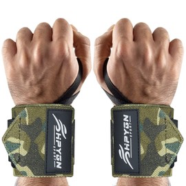 Wrist Wraps, Wrist Support for Weightlifting, Powerlifting, Strength Training, Benching, Bodybuilding, Crossfit, Thumb Loops with Adjustable Straps, Workout Wrist Strap for Men and Women