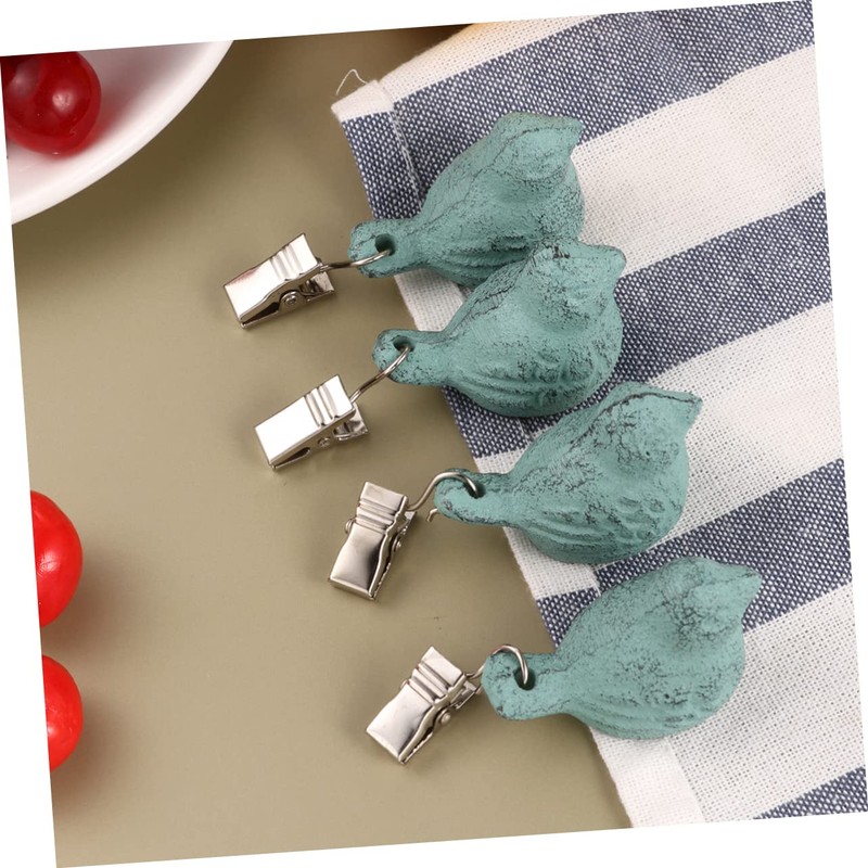 KICHOUSE Dining Table Cover Clamps 4pcs Creative Bird Shape Iron