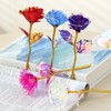 20PCS Artificial Colorful Flowers Galaxy Rose Crystal Flower Glass Rose