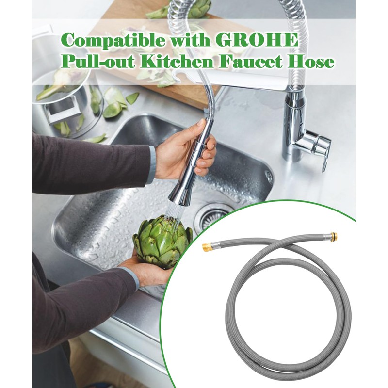 Kitchen Faucet Hose Replacement Kit Fits for Grohe 48293000 Pull-Out