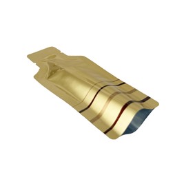 MITOB 100 Pack 1.97x4.3 inch Heat Seal Sample Mylar Packets for Portable Travel Toiletries Empty Disposable Liquid Shampoo Pouch Single Serving Coffee Powder Condiments Food Storage (Gold)