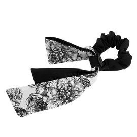 OATIPHO Ribbon Hair Tie Scrunchy for Women Elastic Hair Rope Floral Print Comfortable Ponytail Holder for Girls Soft and Lightweight for Everyday Use