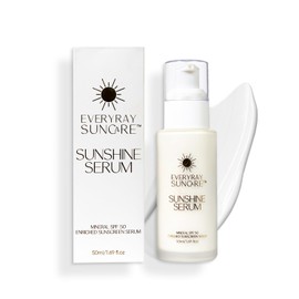 Sunshine Serum - Suero Protector Solar Mineral Enriquecido - 169 Fl Oz - Fps 50 Con Escualano Hidratante Para La Piel Y Vitamina C - Para Todo Tipo Y Tono De Piel