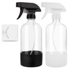 hmaimas Glass Spray Bottles for Cleaning Solutions, 16oz Reusable Clear