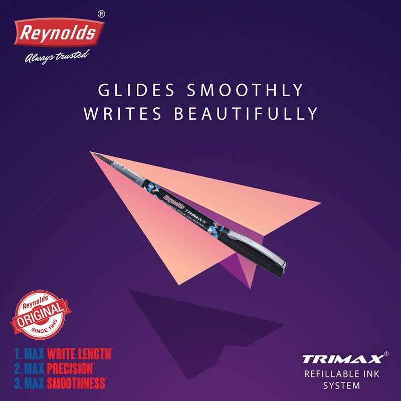 Reynolds Trimax 0.5Mm Needle Point Liquid Gel Pens - Pack