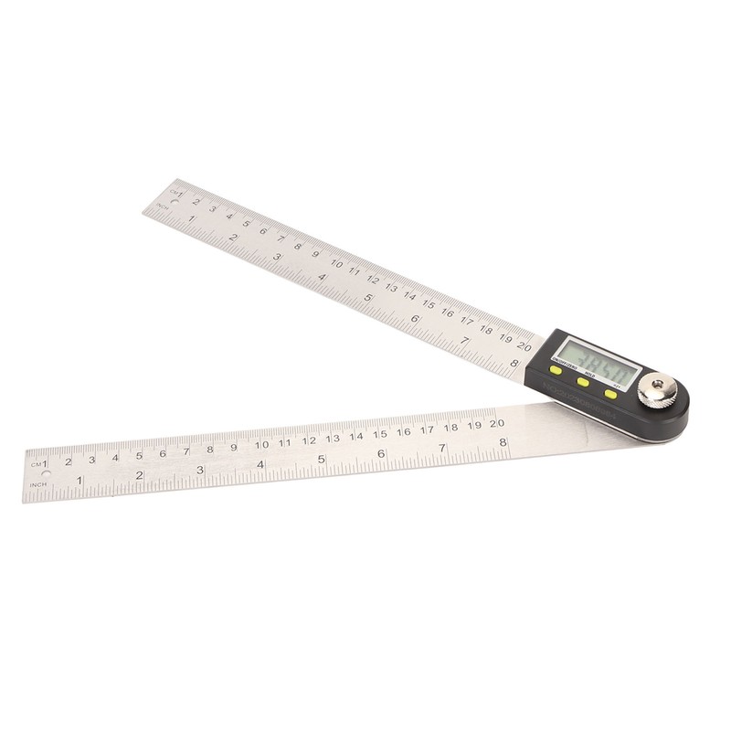 Digital Angle Ruler 200mm 0 to 360 Degree Stainless Steel