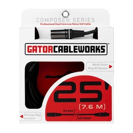 Cableworks by Gator Cases Composer Series 25 Foot XLR Microphone Cable; (GCWC-XLR-25)