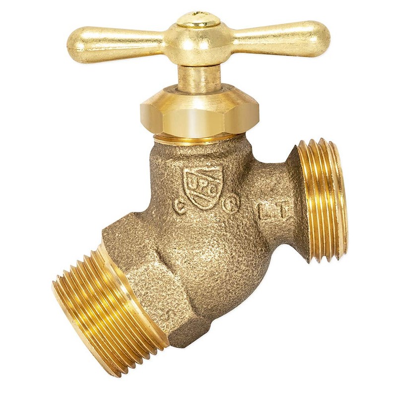 Eastman Male No-Kink Hose Bibb, 3/4 Inch MIP Connection, Brass