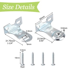UFURMATE Roller Shades Bracket, 2 Sets Metal Roller Window Shade Outside Mount Brackets Heavy Duty Curtain Roller Blind Bracket Mounting Brackets of Exterior Sun Shades (Outside Mount)