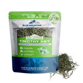Blue Mountain Hay | Fresh 2nd Cutting Timothy Grass Hay (15 Ounce) | Soft & Leafy, Balanced Nutrition | High-Altitude Hay Pet Food for Adult Rabbits, Guinea Pigs, Chinchillas, and Other Small Pets