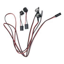 FainWan Motherboard Buzzer and Re-Starting Switch Cable Set 2PCS Beep Alarm Buzzers with 2 Pin Plugs and 2pcs 50cm PC Power Button ATX Desktop Computer Case Motherboard On/Off/Reset Power Cord(4Pack)