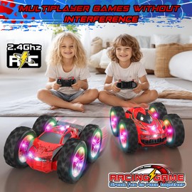 Remote Controlled Car Children 3 4 5 6 7 8 9 Years, 2.4 GHz LED Spider RC Car with Remote Control Racing Car Remote Control Toy from 3-12 Boys Girls Indoor Outdoor Drift Car Gifts Birthday