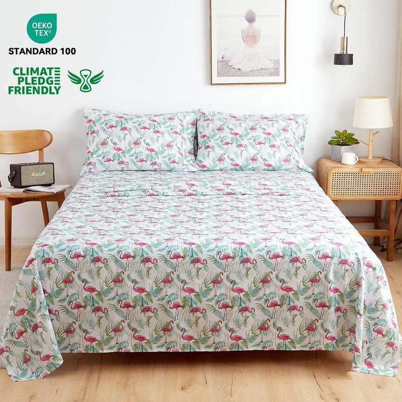 SIGF 4 Pieces Queen Microfiber Sheets Set, Breathable and Soft